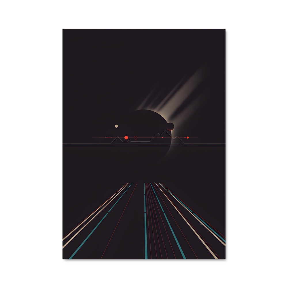 Poster Minimaliste de l'espace énigmatique